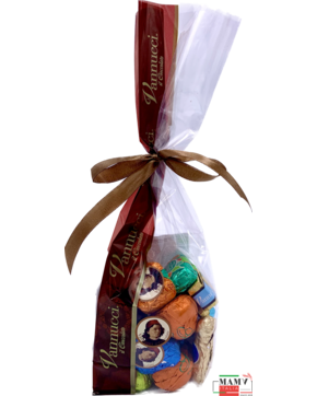 Шоколадные конфеты ассорти Gran Miisto в мягком пакете с лентой 250 гр.Vannucci