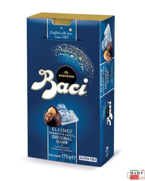 Конфеты шоколадные Baci Original с цельным лесным орехом в подарочной упаковке 175 гр. Baci Perugina без глютена